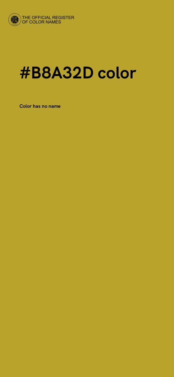 #B8A32D color image