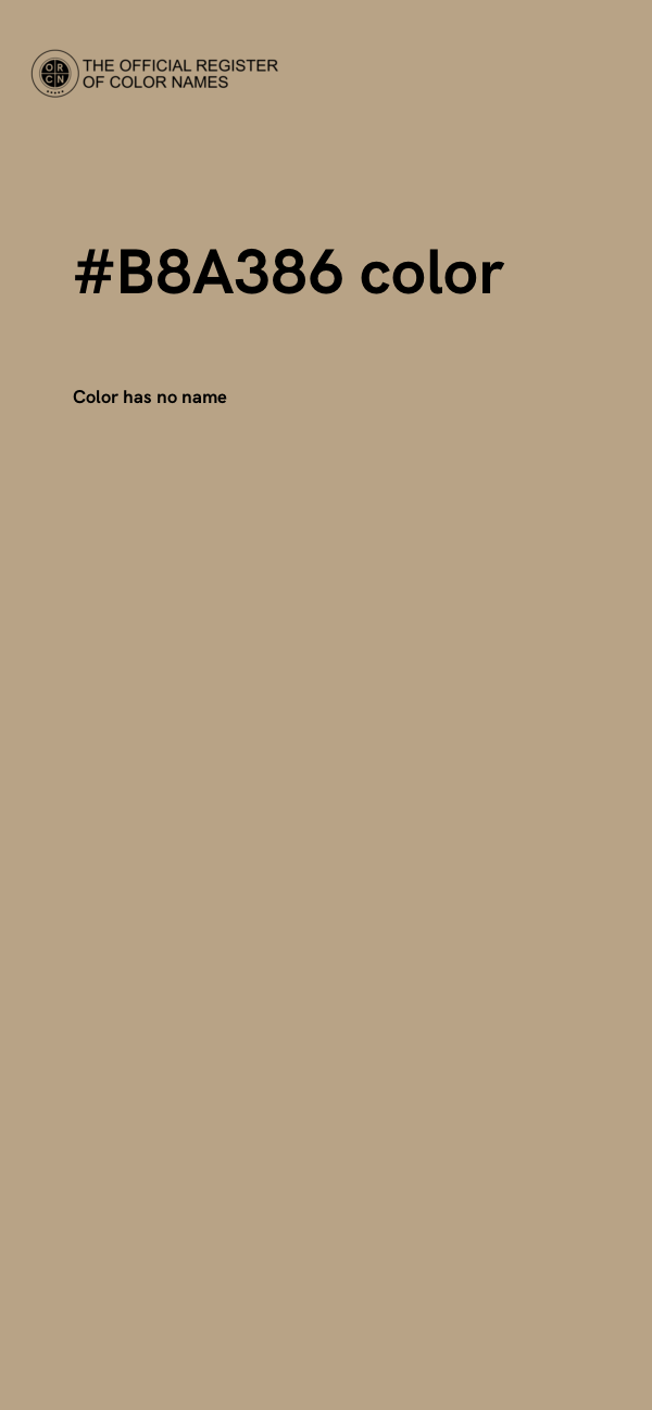 #B8A386 color image