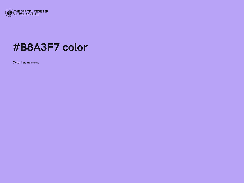 #B8A3F7 color image