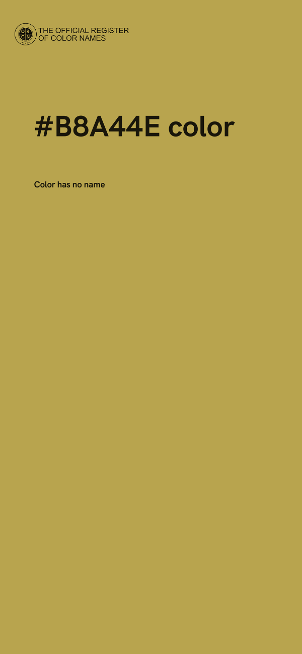 #B8A44E color image