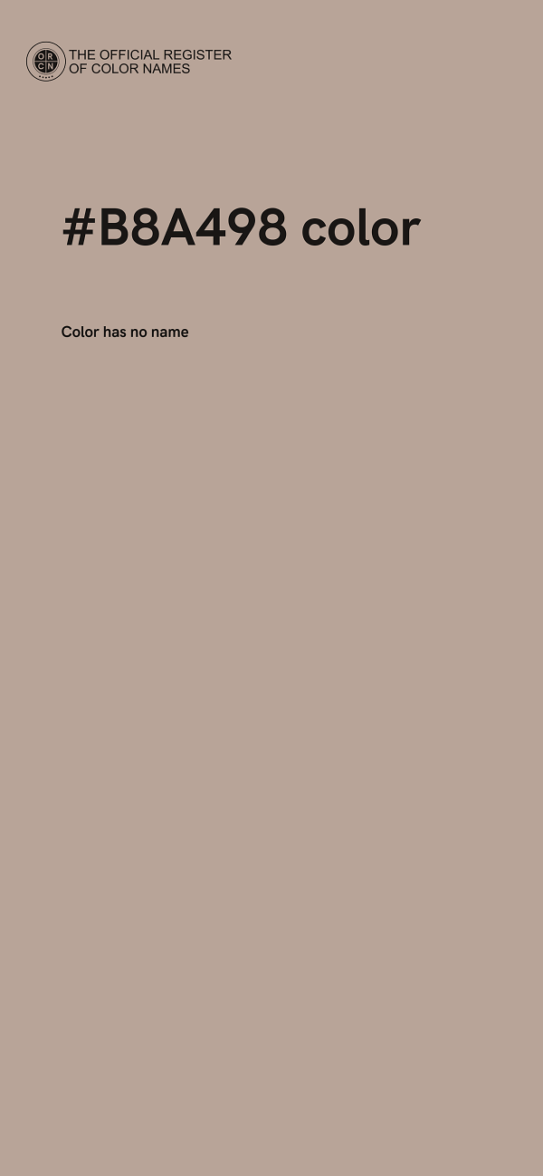 #B8A498 color image
