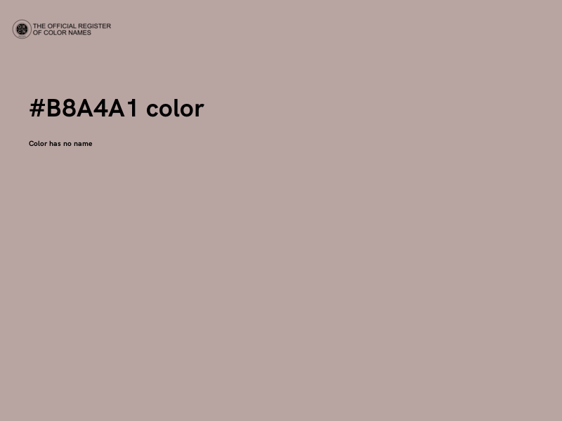 #B8A4A1 color image