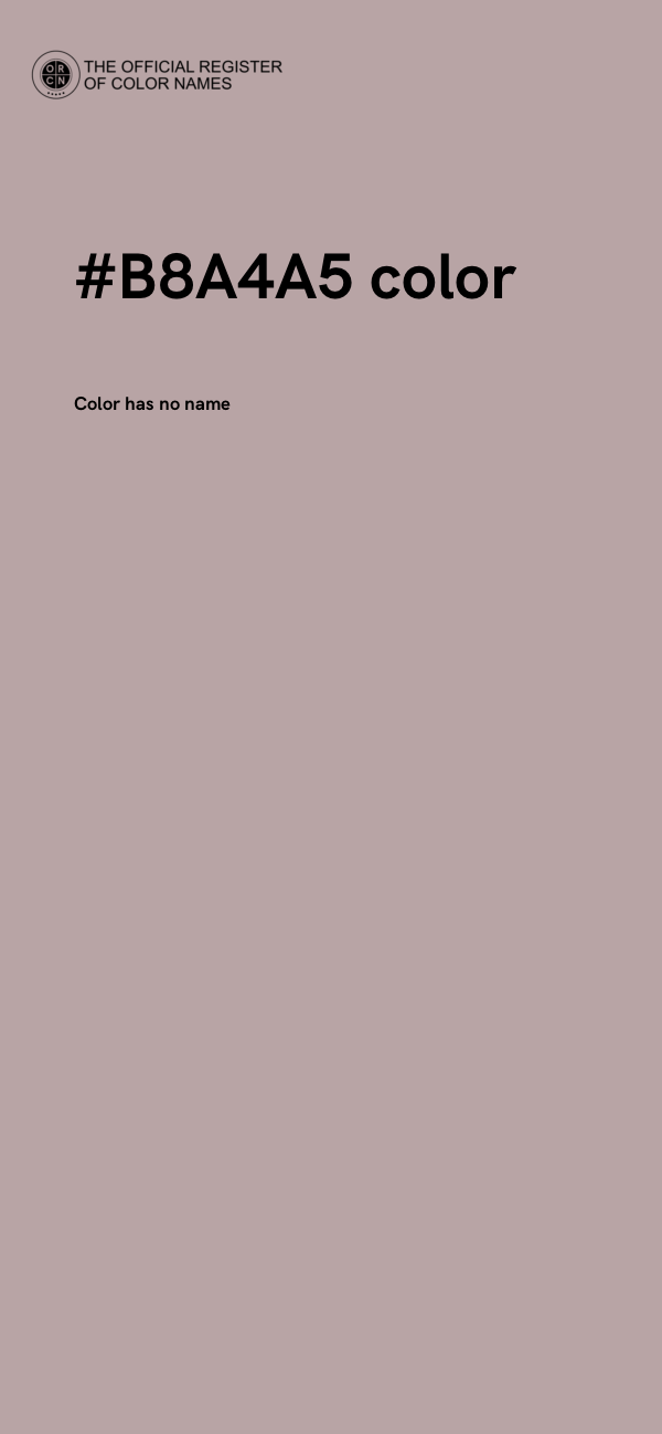 #B8A4A5 color image