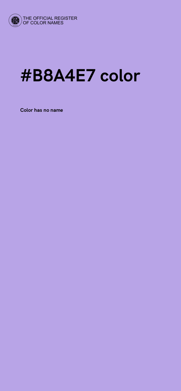 #B8A4E7 color image