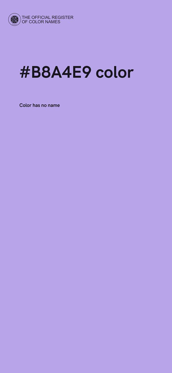 #B8A4E9 color image