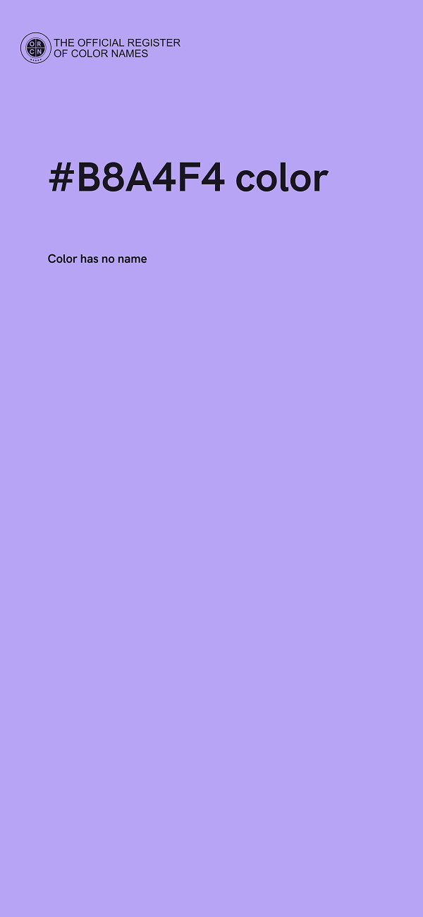 #B8A4F4 color image
