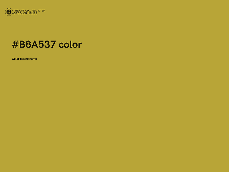 #B8A537 color image