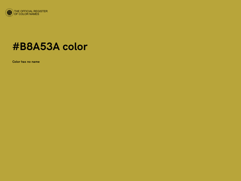 #B8A53A color image