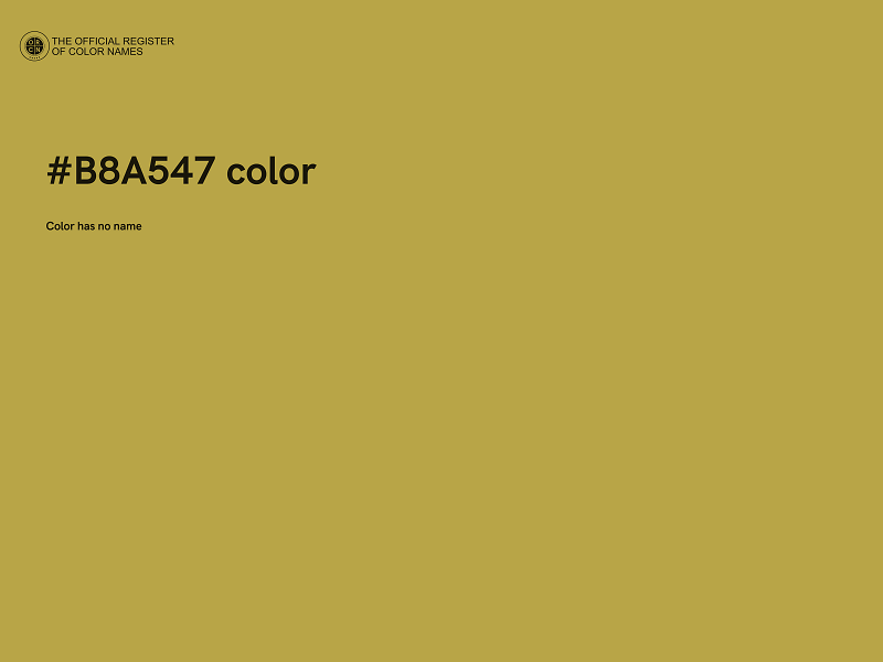 #B8A547 color image