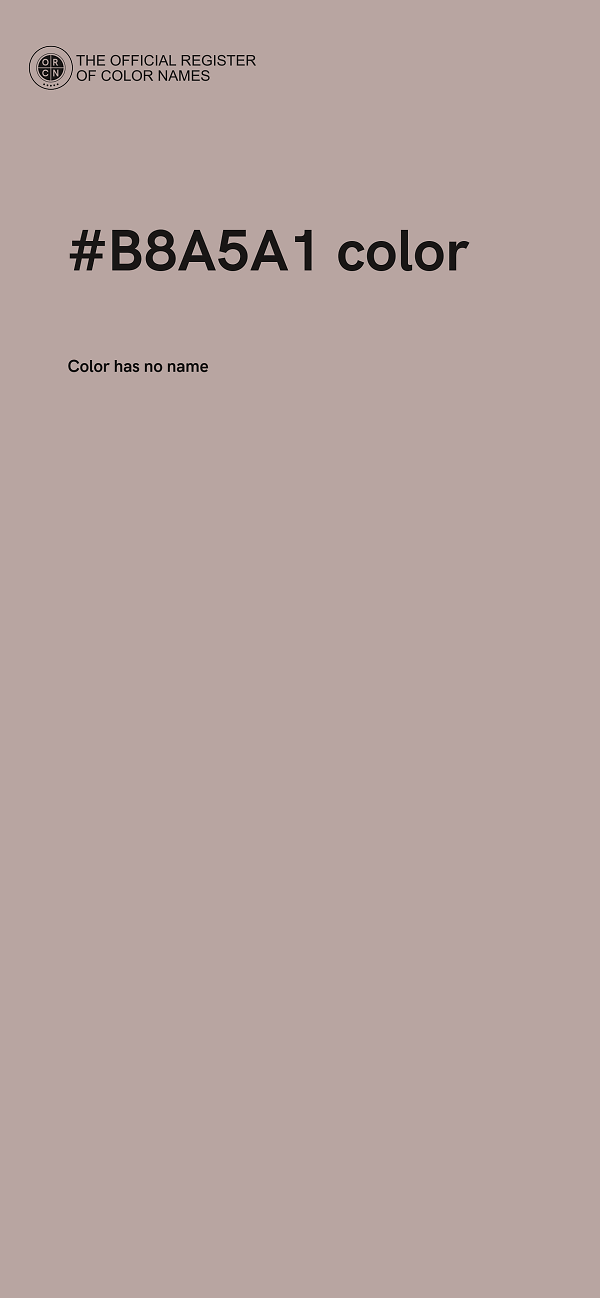 #B8A5A1 color image