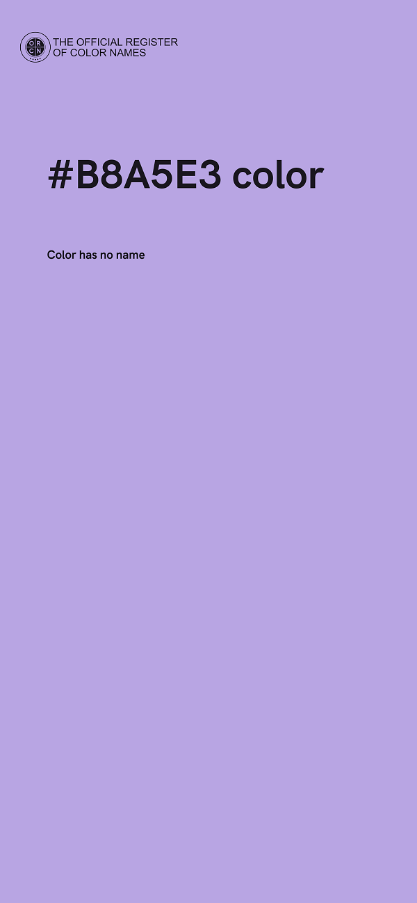 #B8A5E3 color image