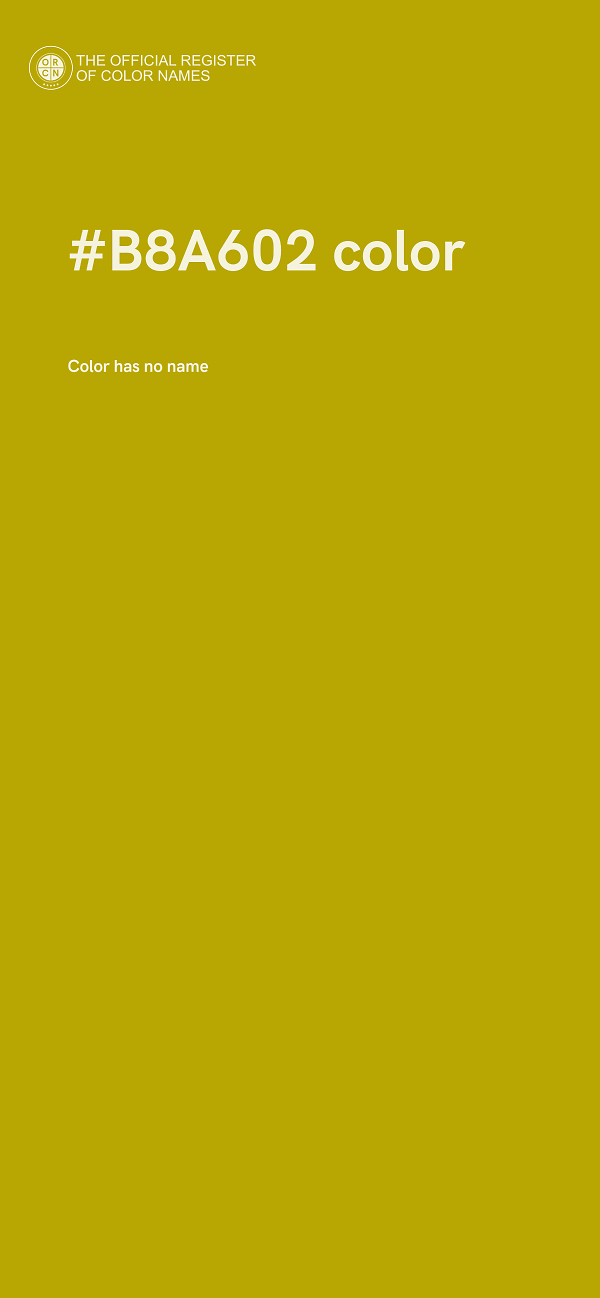 #B8A602 color image