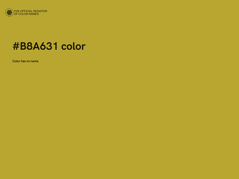 #B8A631 color image