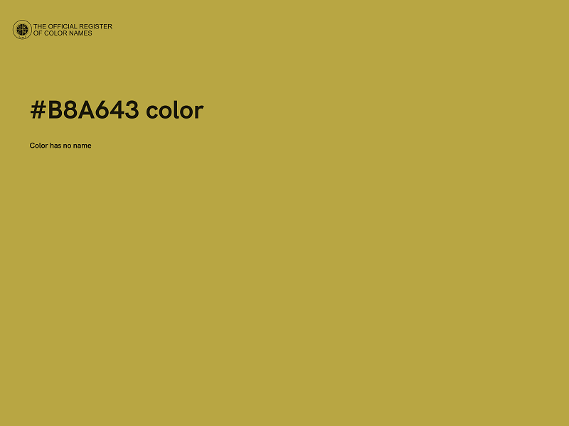 #B8A643 color image