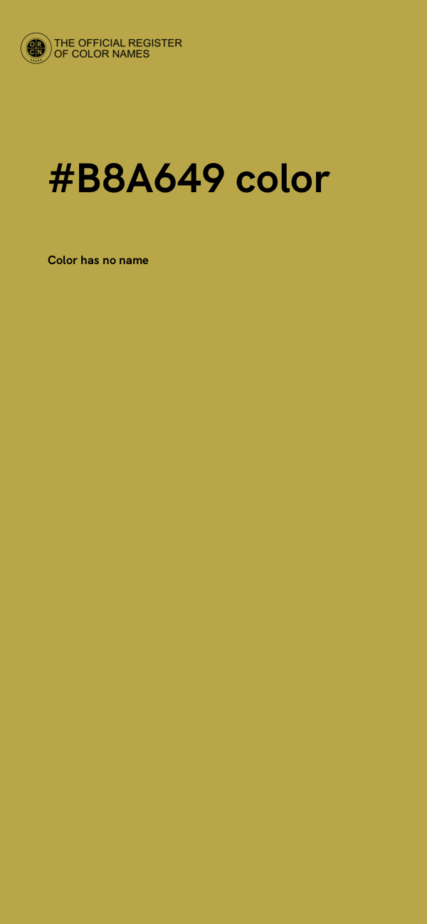 #B8A649 color image