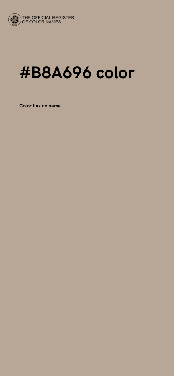 #B8A696 color image
