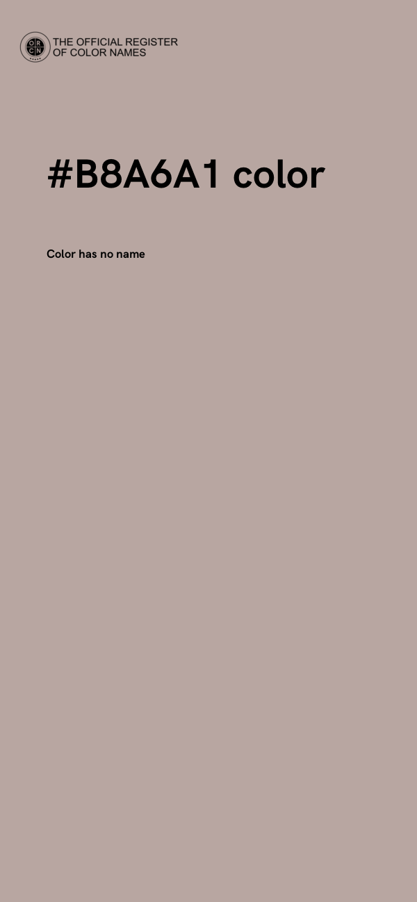 #B8A6A1 color image
