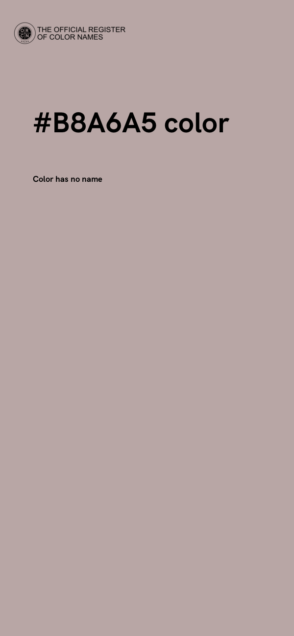 #B8A6A5 color image