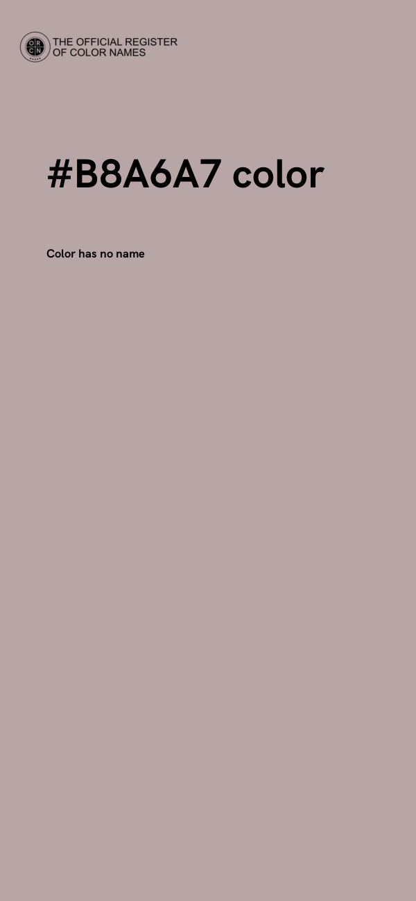 #B8A6A7 color image