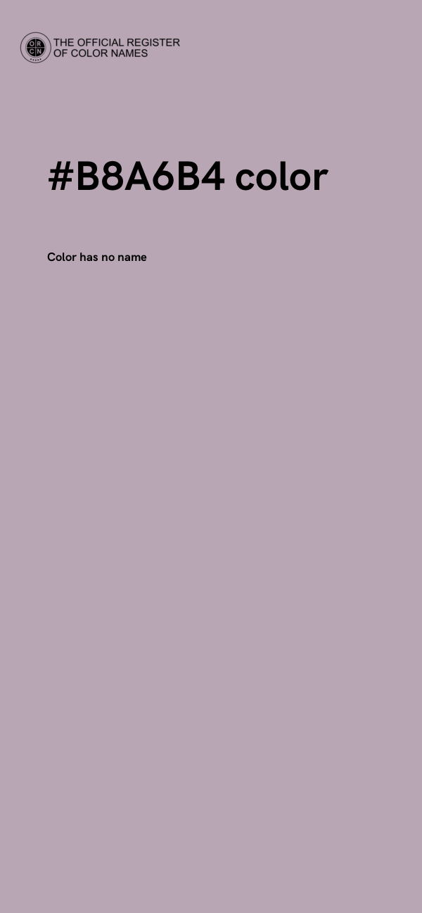 #B8A6B4 color image