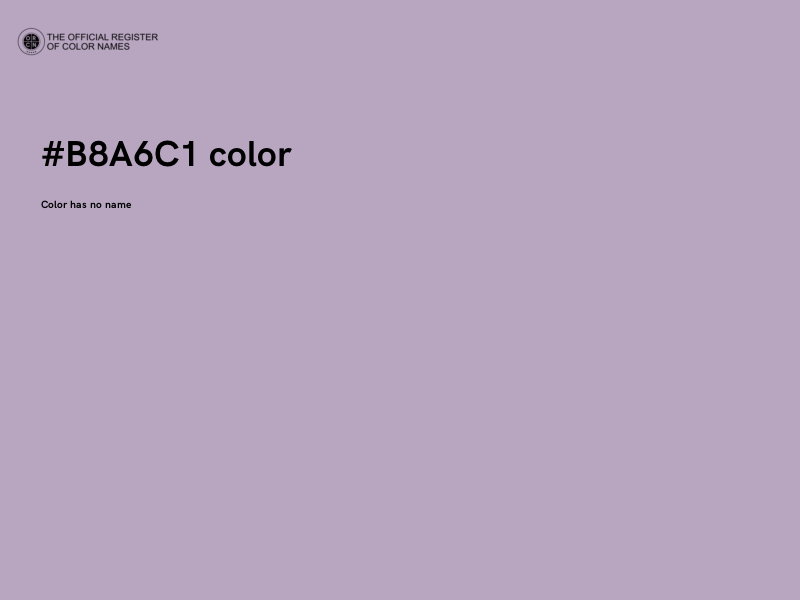 #B8A6C1 color image