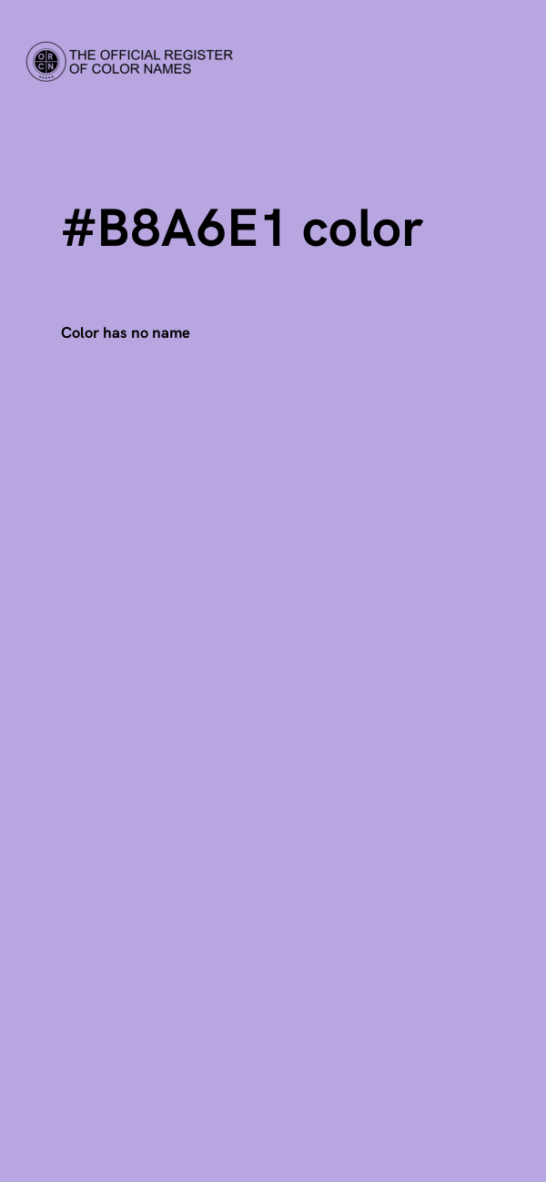 #B8A6E1 color image