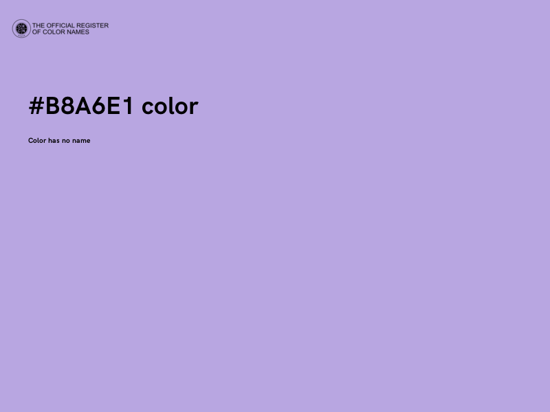 #B8A6E1 color image