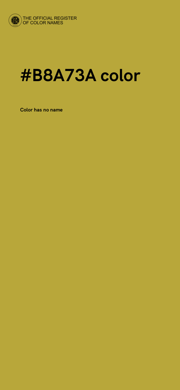 #B8A73A color image