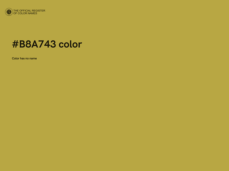#B8A743 color image