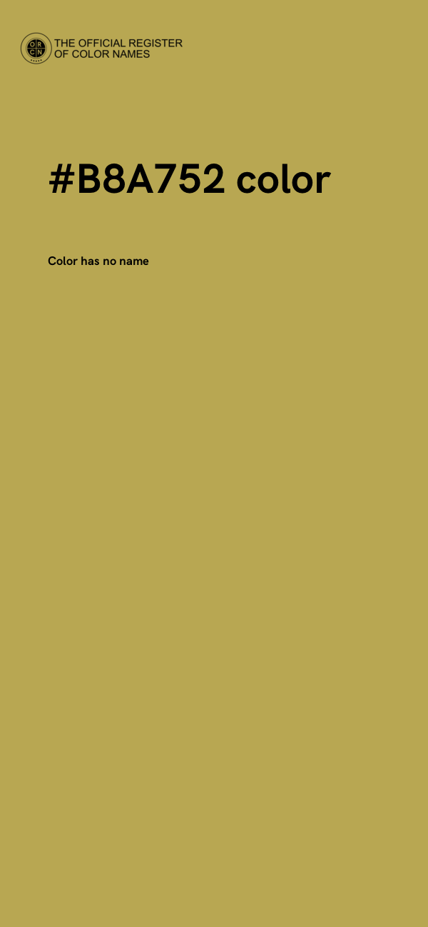 #B8A752 color image