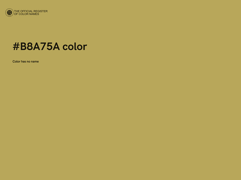 #B8A75A color image