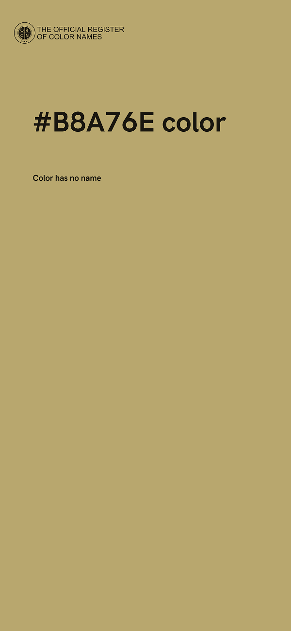 #B8A76E color image