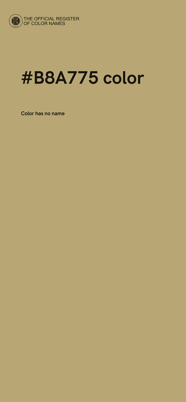 #B8A775 color image
