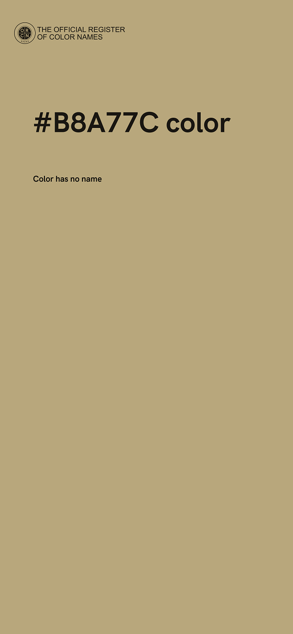 #B8A77C color image