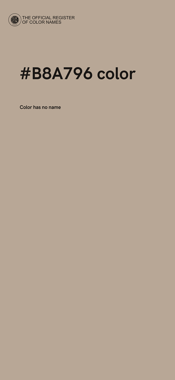 #B8A796 color image