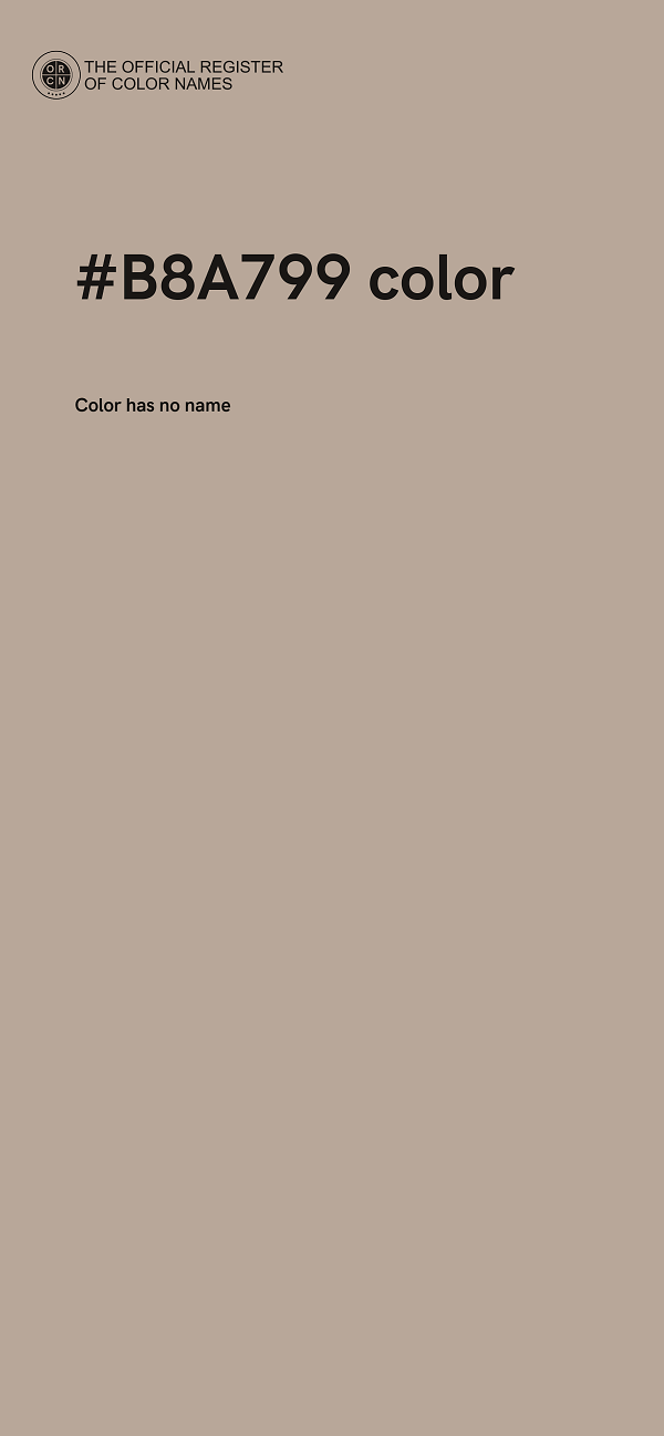 #B8A799 color image
