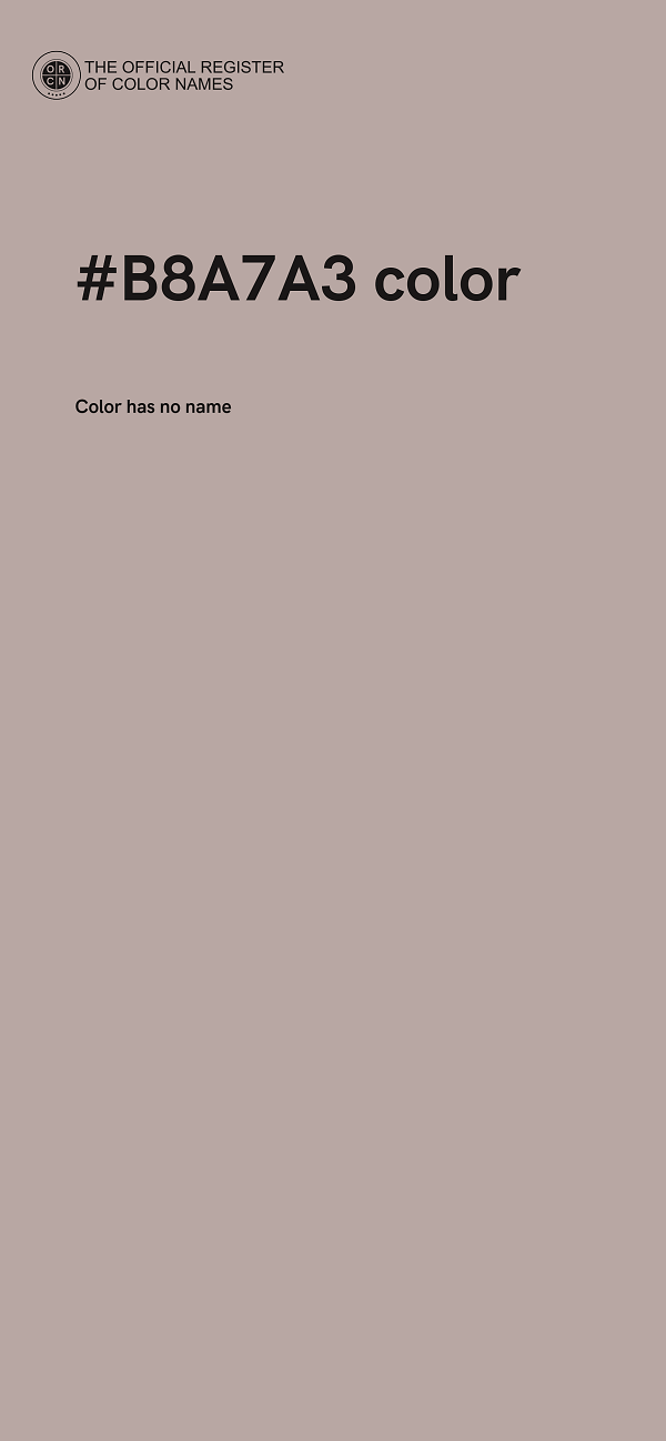 #B8A7A3 color image