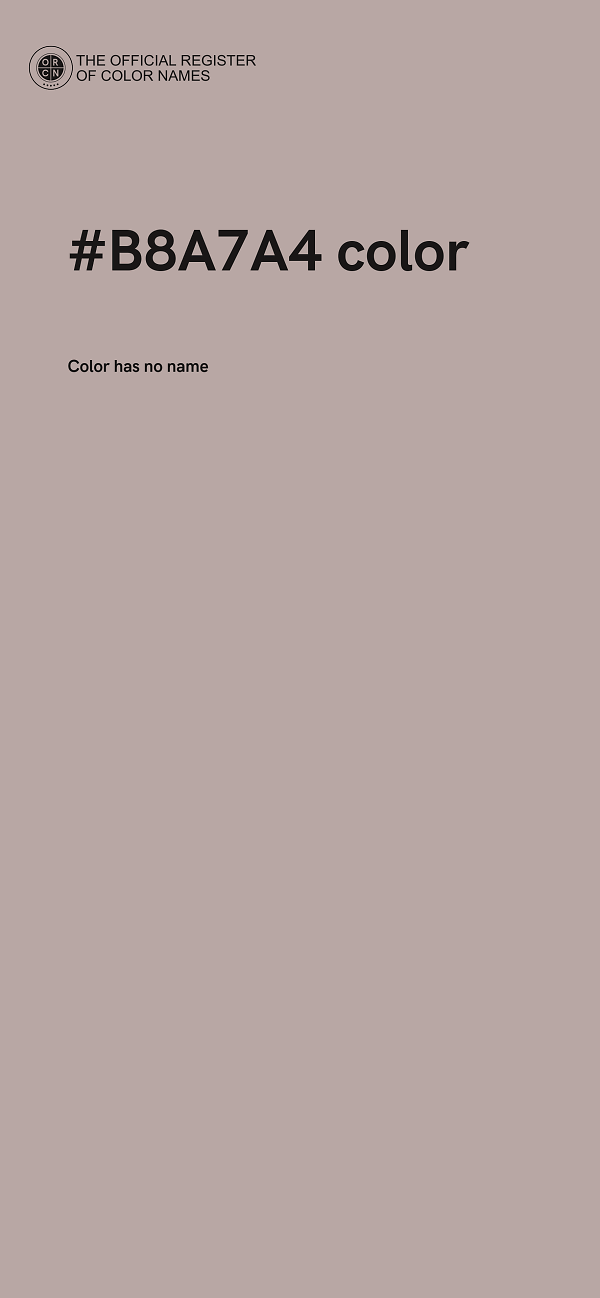 #B8A7A4 color image