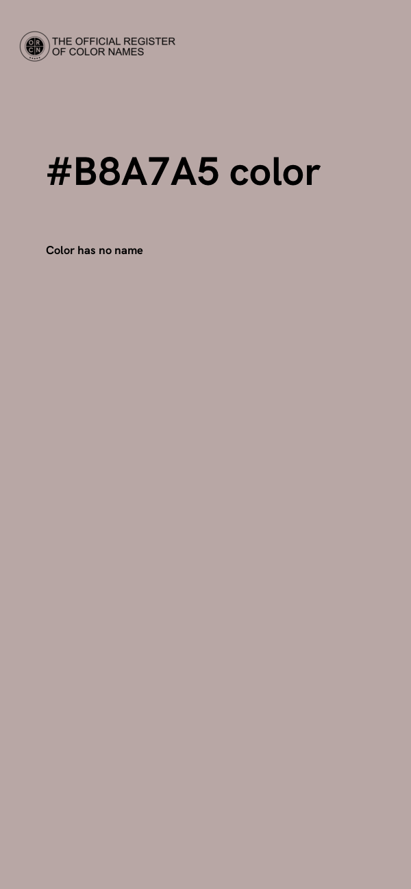 #B8A7A5 color image