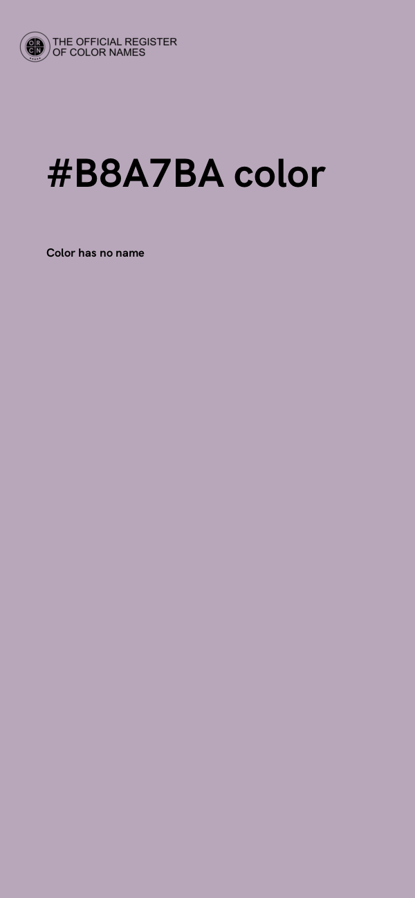 #B8A7BA color image