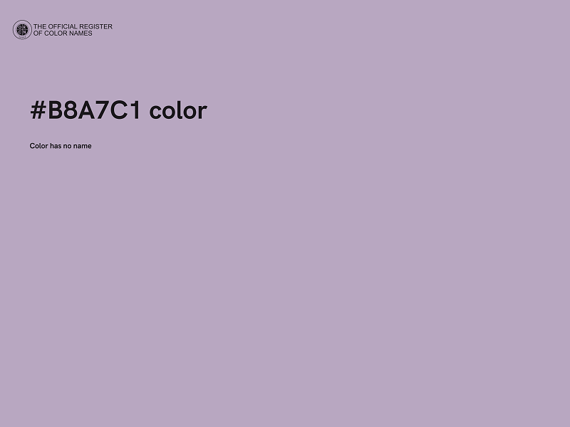 #B8A7C1 color image