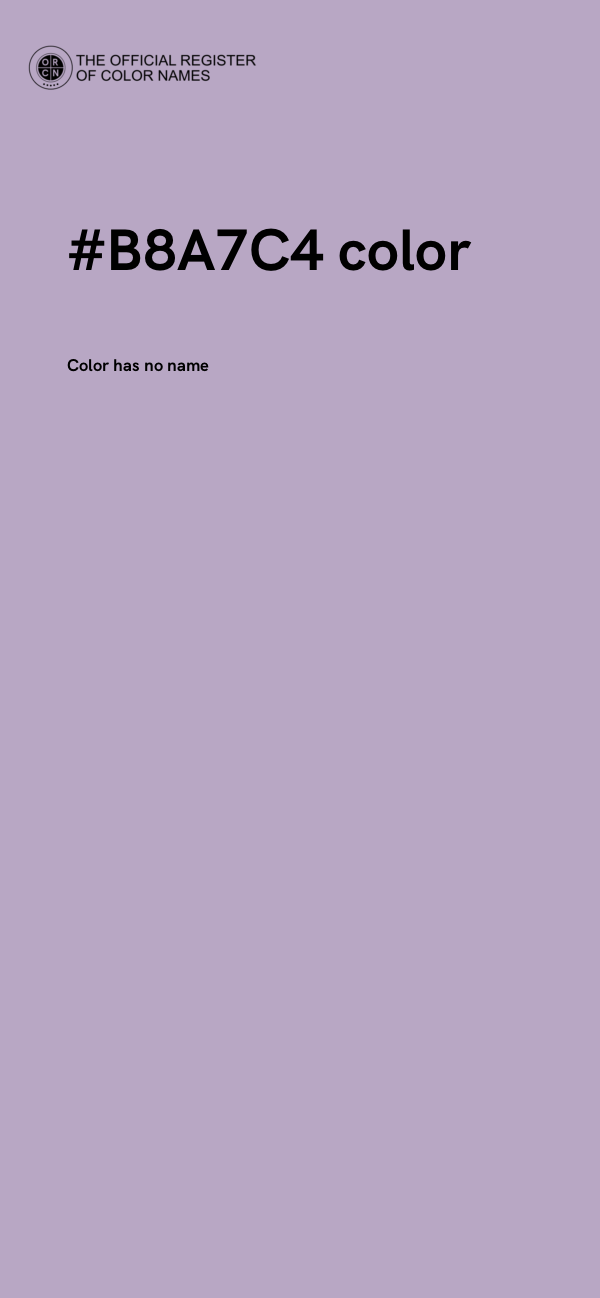 #B8A7C4 color image