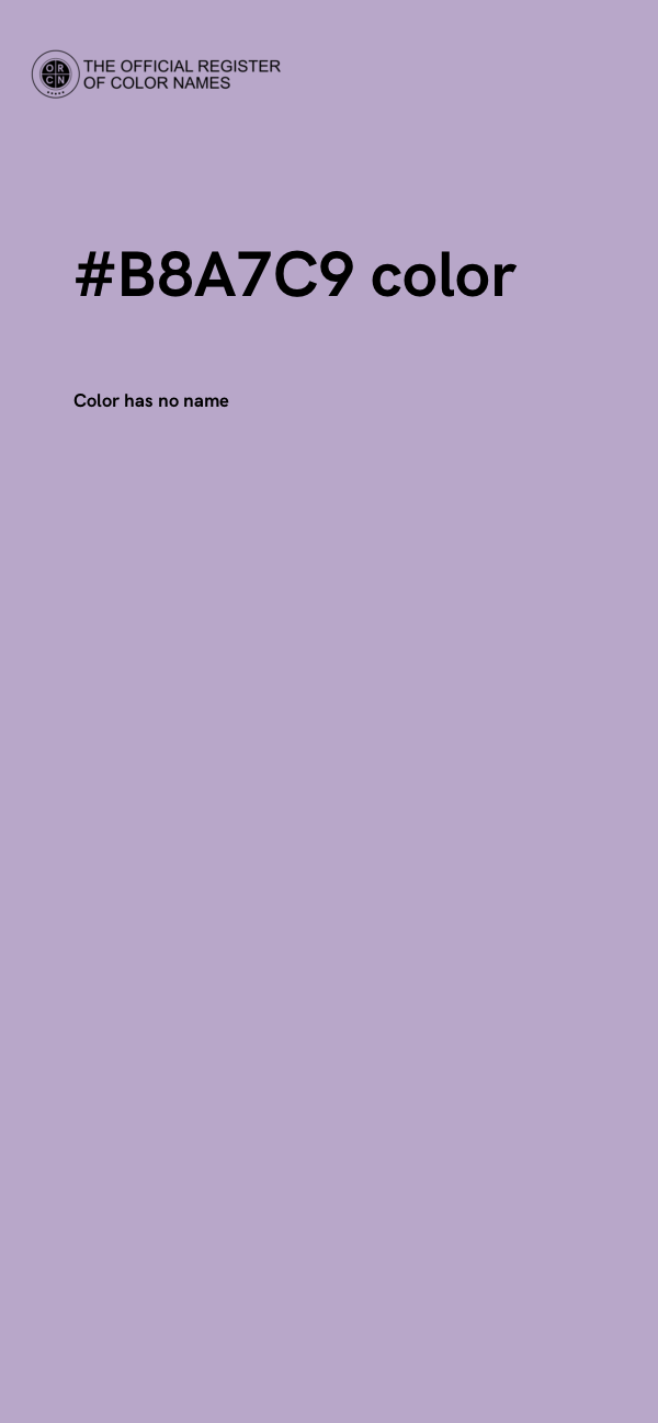 #B8A7C9 color image