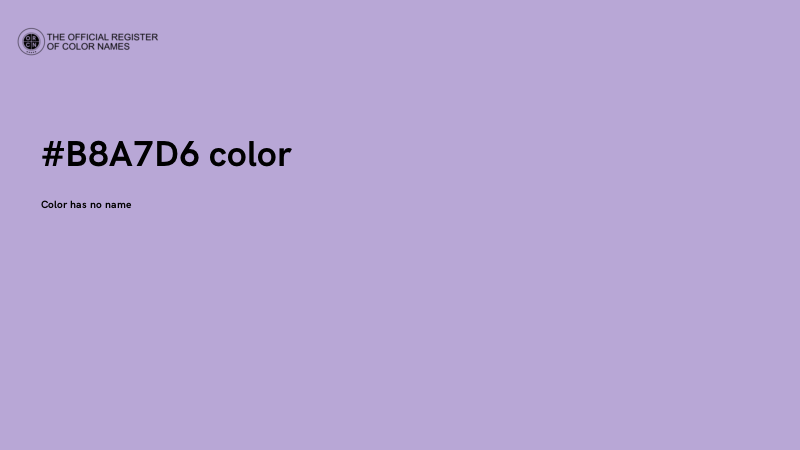 #B8A7D6 color image