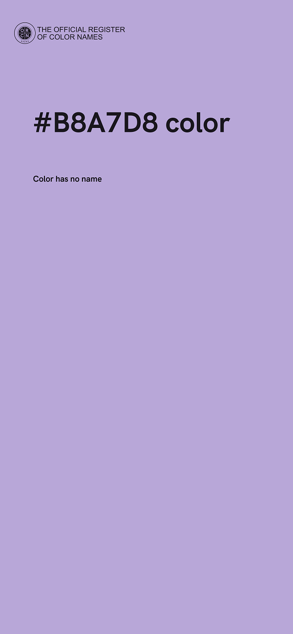 #B8A7D8 color image