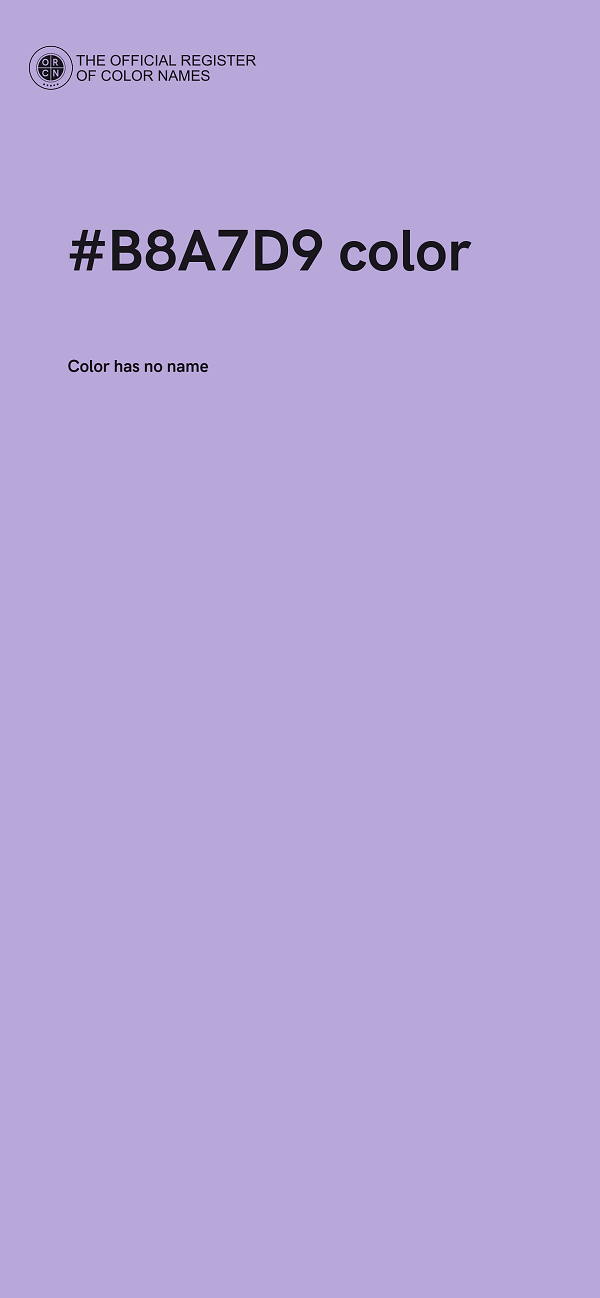 #B8A7D9 color image