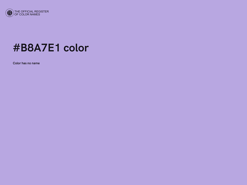 #B8A7E1 color image