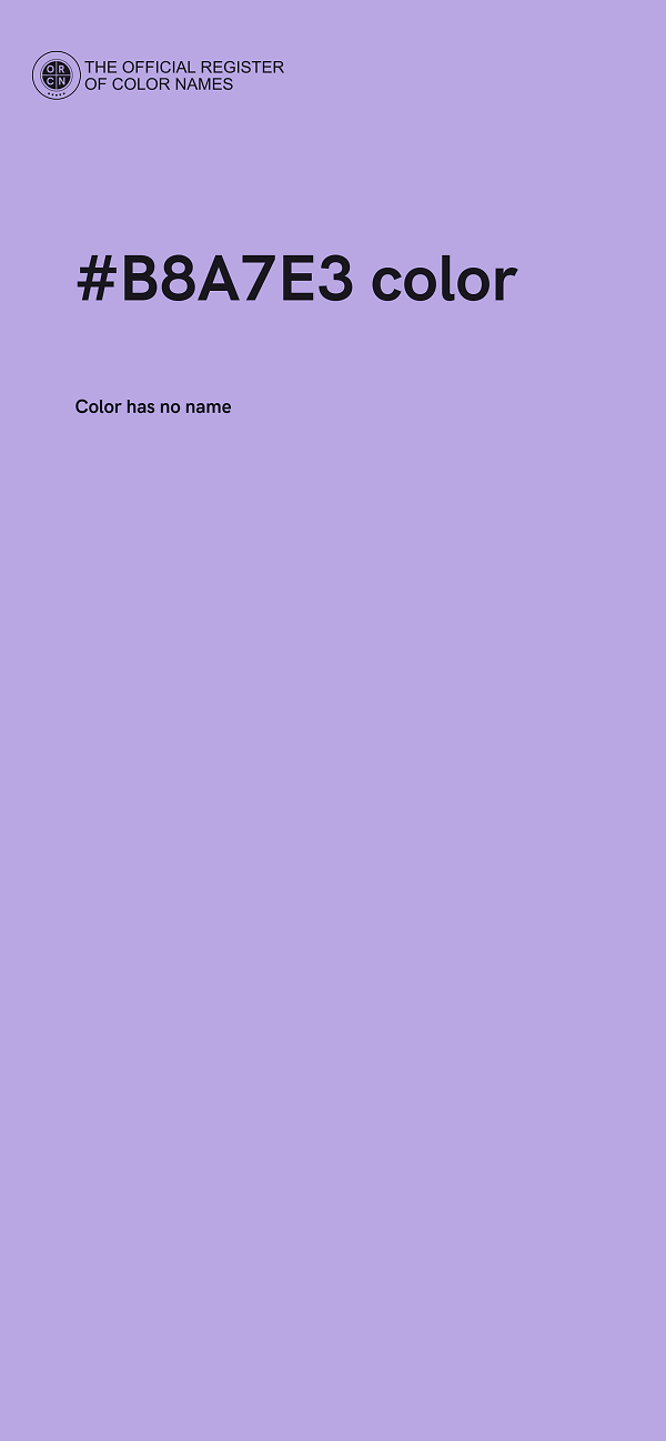 #B8A7E3 color image