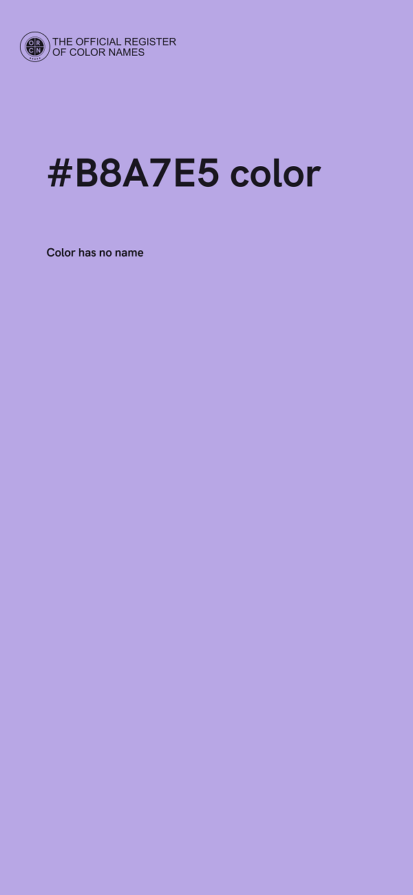 #B8A7E5 color image