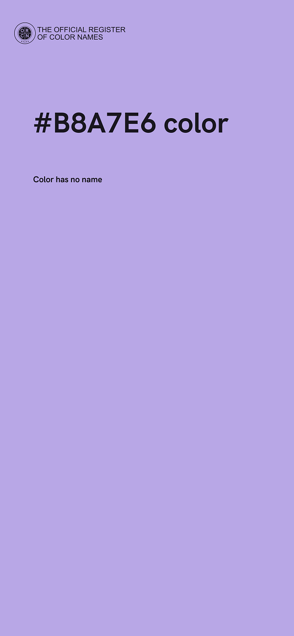 #B8A7E6 color image